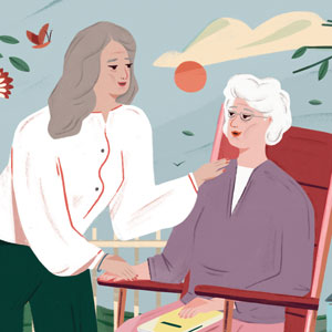 Illustration of a caregiver