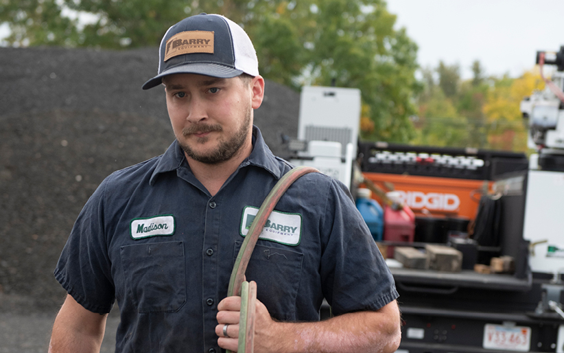 DEVELON  dealer provides service on the jobsite.