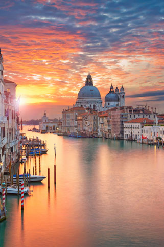 Sunset in Venice, Italy