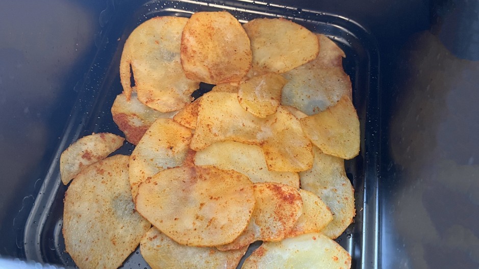 Potato slices in basket