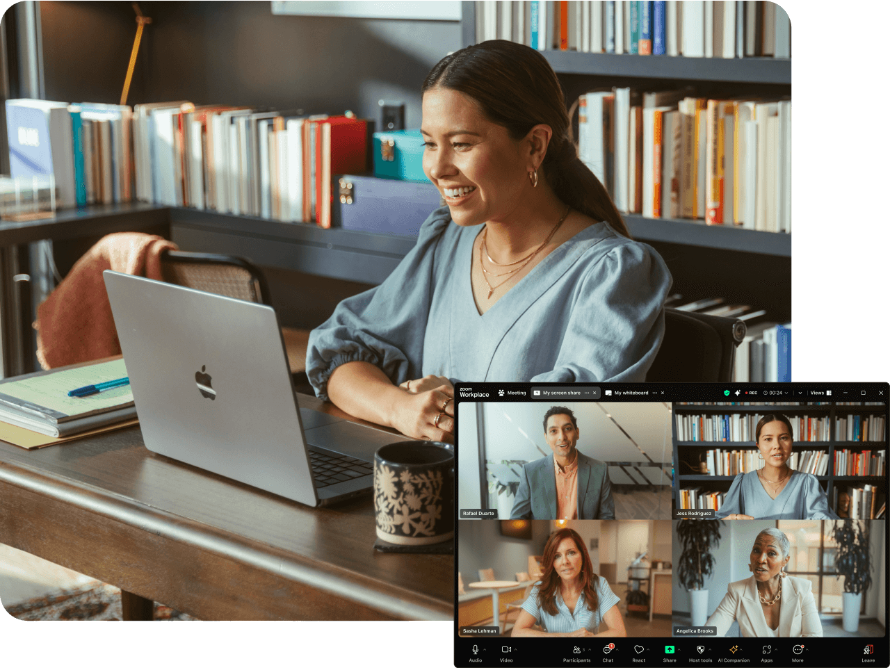 Team in Zoom-gesprek