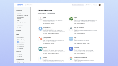 Integrations dashboard
