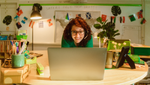 Woman at the computer