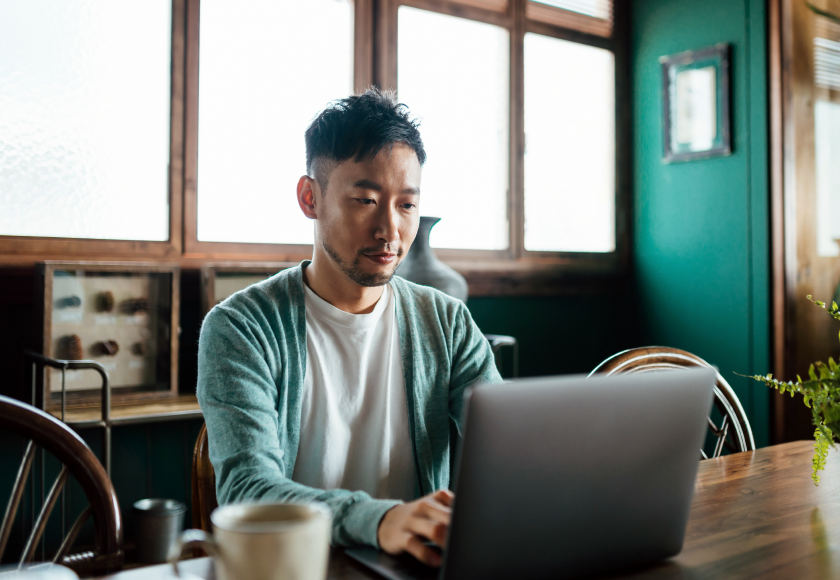 Man on the computer