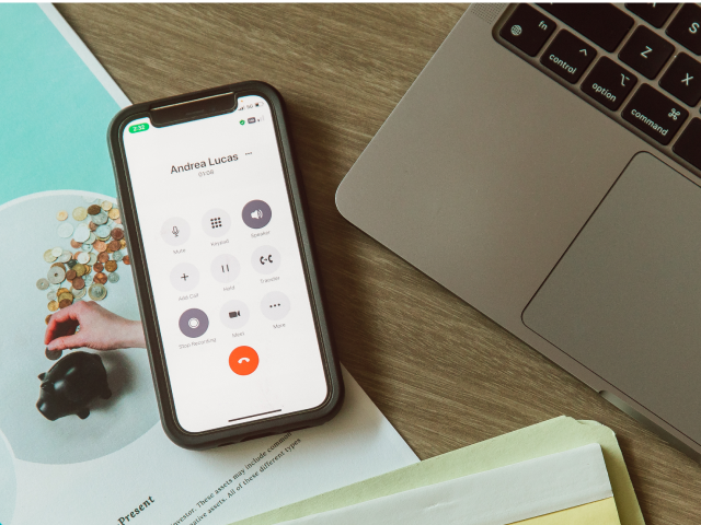 phone on desk