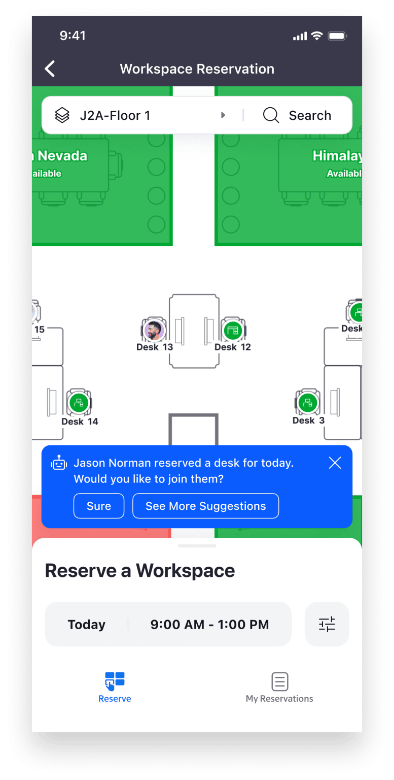 Workspace Reservation&rsquo;s AI-powered smart suggestions