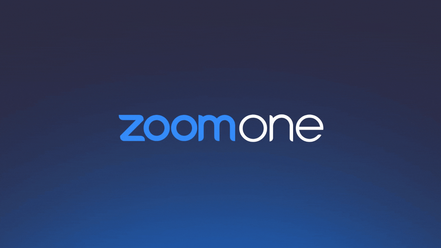 Animation of Zoom's solutions - meetings, chat, whiteboard & phone - as part of the Zoom One offering
